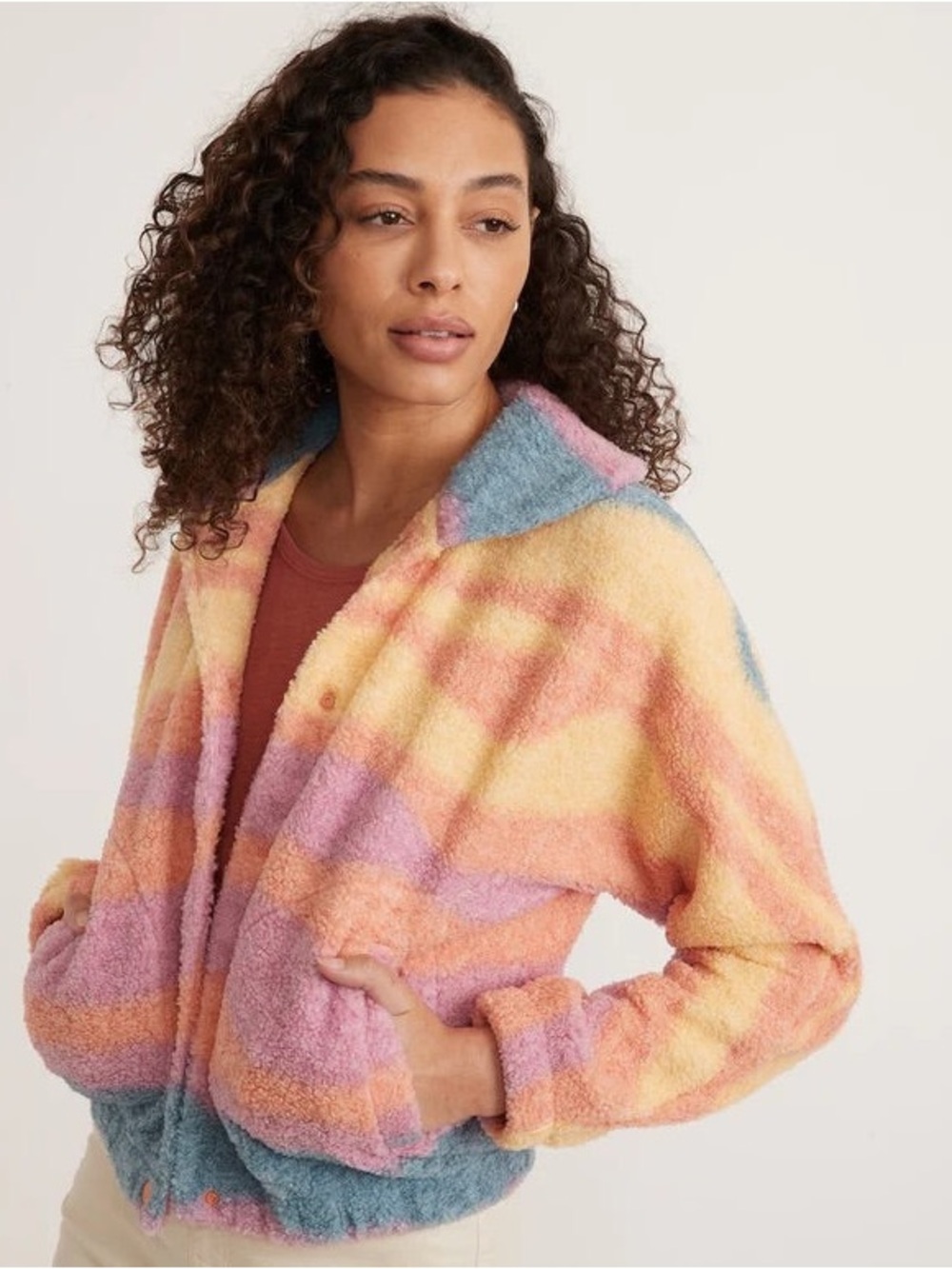 Marine Layer Fleece Snap Jacket